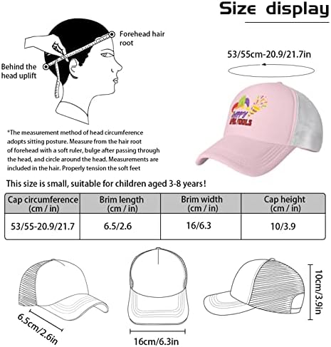Happy abat bola chapéus para menino beisebol bap -pai chapéu para menina abril tola de dia beisebol bap menino