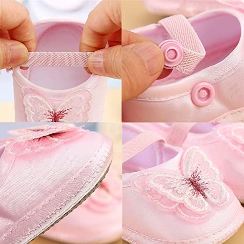 Sapatos de bebê confortável e macio de baixo para bebês sapatos recém -nascidos sapatos de flores de grandes dimensões