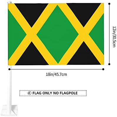 Bandeira da bandeira da bandeira jamaicana 12 x 18 polegadas bandeira da janela de carro de dupla face Bandeira de decoração de