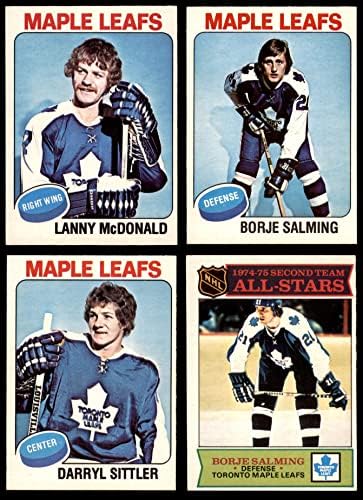 1975-76 O-PEE-Chee Toronto Maple Leafs perto da equipe Conjunto Toronto Maple Leafs Ex/Mt Maple Leafs