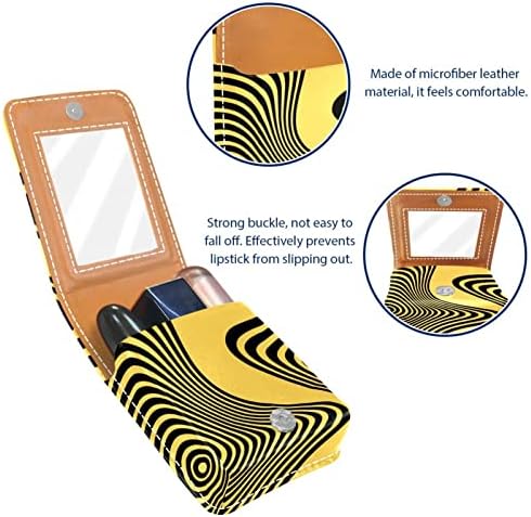 Bolsa de batom de batom de maquiagem de oryuekan com espelho portátil de armazenamento de batom portátil Organizador