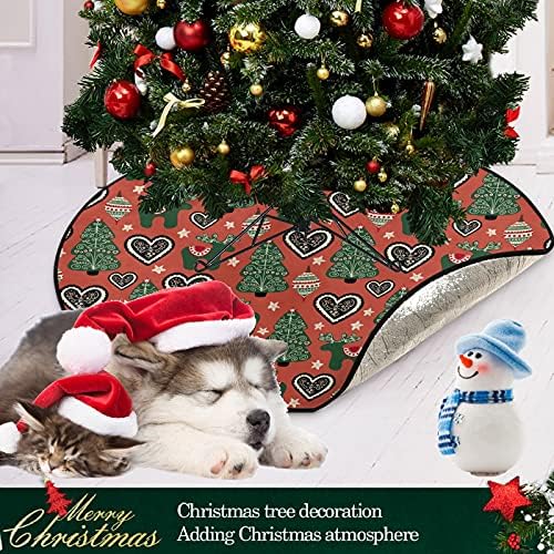 VISESUNNY Árvore de Natal Rena Coração Coração de Arree de Natal Treça do Mate Protetor de Treça Absorvente Taneca