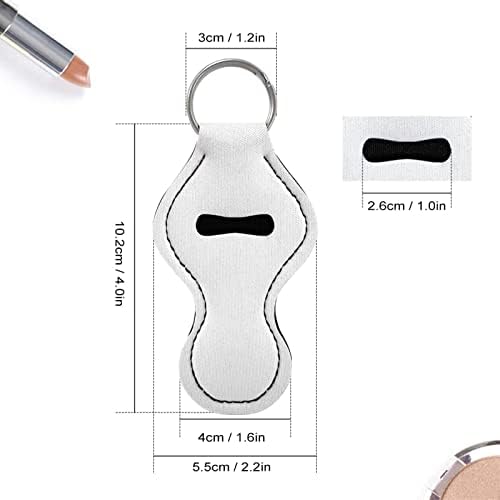 Chaqlin 5 Pack Chapstick Holder Keychains Multicolor Portable Lip Gloss Holder Case Elastic Bolsotes Teclar