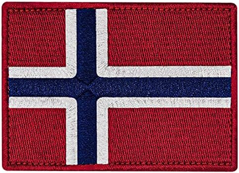 Emblema da bandeira da Noruega embroada
