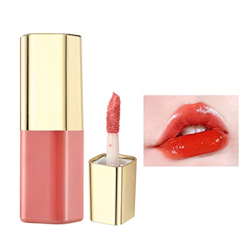 WGust Clear Lip Gloss Pack Flavo Lipstick com maquiagem labial Veludo duradouro High Pigmment Pigmento Nude Impermeável Lip Girl Girls