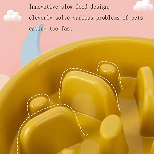 Luoya Tigela de cachorro de alimentação lenta para alimentadores de animais elevados - Maze Food Bowl Compatível