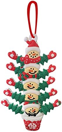 Nome em vaso de Natal Planta Diy Pingente Pingente Família Snowman pendente de Natal Natal Fino Cleador claro para