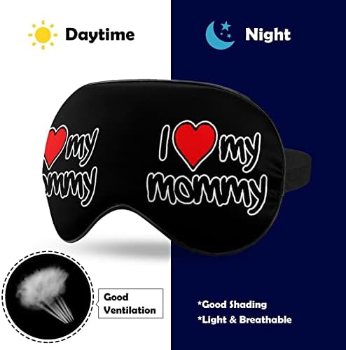 Eu amo minha mamãe e engraçada máscara de olho de olho macia cobertura ocular com a sonda ajustável Eyeshade noturna para homens