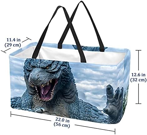 Lorvies grandes cestas retangulares para armazenamento, Japan Dinosaur Monster Closet Storage Bins Organizando cestas para prateleiras,