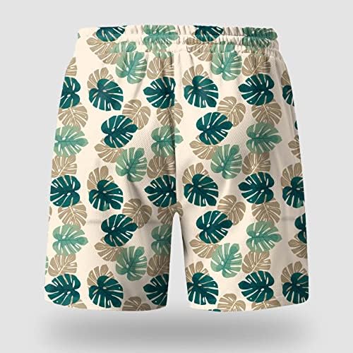 Shorts para homens shorts soltos ajuste 3d imprimido havaiano roupas de praia baús de malha de malha de malha