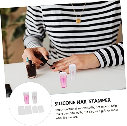 Fomiyes 2 sets Salon Tool Stamper Diy Arte Supplies Placas raspadoras Jelly Manicure com estampares de silicone da