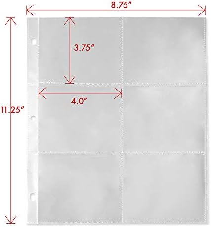 Páginas de armazenamento Zentangle Tiles para 3,5 x3,5 Zentangle Artist Tiles - 6 bolso de carregamento superior para ligantes