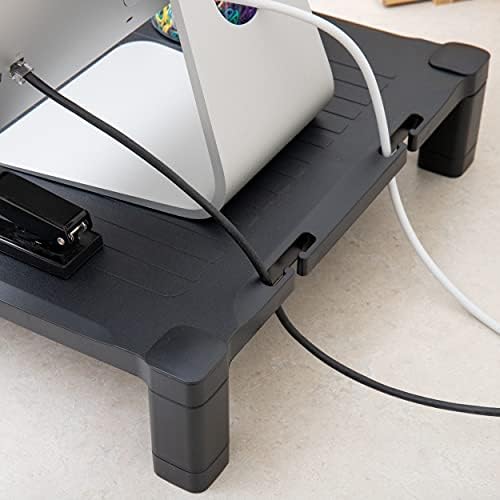 Mente Reader Monitor Ajustável Stand Riser para computador, laptop, mesa, iMac, preto