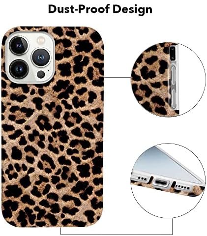 Oi espaço compatível com iPhone 14 Pro Max Case Leopard Print 2022 Cheetah, estojo de leopardo marrom para homens homens