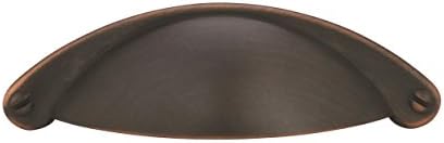 Amerock | Pull do copo do gabinete | Bronze esfregado a óleo | 2-1/2 polegadas central para o centro | Cup Pulls | 1 pacote