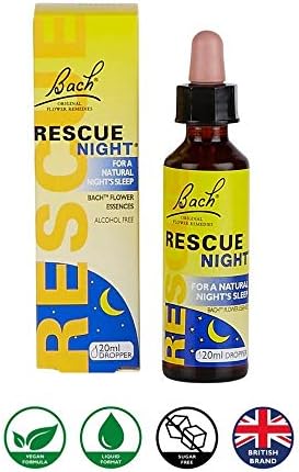 Nelsons Rescue Night Grootper, essência das flores, produtos de apoio emocional para um sono natural de noite, relaxar