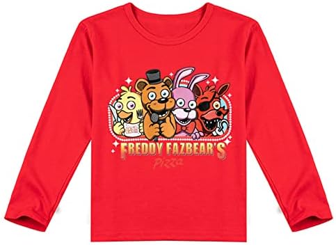 Ateecp Freddy FazBare Pizza Crewneck Sorto de moletom clássico Tops de manga longa Camisetas diárias para meninas meninas