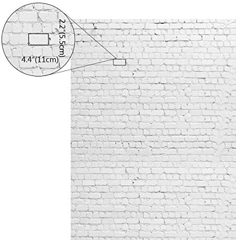 HUAYI 59 X79 Branco de Passa de Vinil da parede de tijolos brancos para figuras D-2504