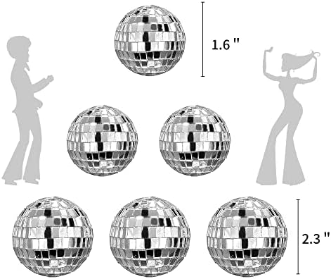 Jevenis 5 PCS Disco Ball Cake Decoration 70 Disco Disco Disco Disco Ball Toppers Saturday Night Febre Supplies Disco Ball Dance