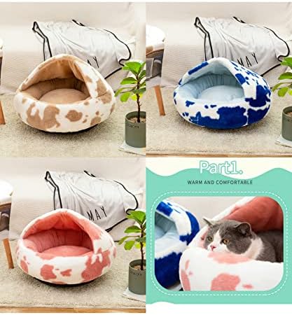 Aquecimento de gato de auto -aquecimento - barraca de gato de pelúcia Ultra macia - Donut Mat Almofada Casamento 3 para Cat