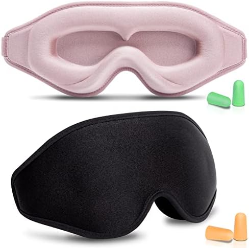 Máscara de sono para homens e mulheres, máscara para os olhos do sono, máscara de olho 3D para dormir com alça ajustável,