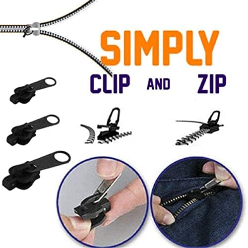 6/ 12pcs Fix Puller Zip, kit instantâneo de reparo deslizante Zip, pacote de substituição de resgate removível Fix Zipper,