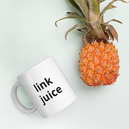 Link Juice Seo Caneca | Café brilhante de cerâmica branca, caneca de chá para SEOs e profissionais de marketing digital