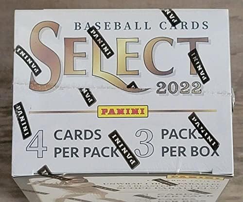 2022 Panini Selecione Baseball Factory Blaster Box 3 pacotes de 4 cartões. 12 cartões em todos os 3 escopo e 1 holo