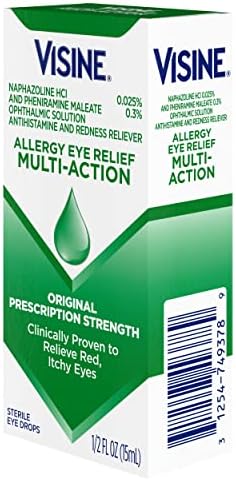 Visine alergia alívio de alergia anti-histamínica de alergia, olhos vermelhos, coceira, 0,5 fl. oz