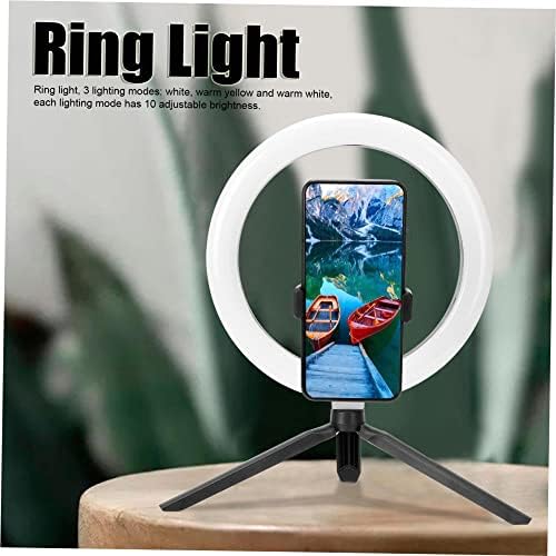 Aprimore suas sessões de fotos e maquiagem com kit de luz de anel LED diminuído e suporte de tripé para telefones celulares