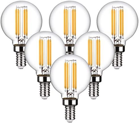 G16.5 Lâmpada de pequeno globo pequena, 5,5W igual 60 W LED Edison Bulbos AC120V E12 Bulbo de candelabra para lustres,