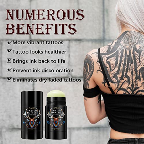 Tattoo pós -cuidado, creme de tatuagem, bálsamo de tatuagem, aprimoramento de cores que revive tatuagens antigas, hidrata novas