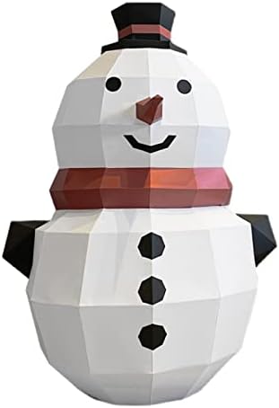 Wll-DP Christmas Snowman Diy Artesanato de papel geométrico Puzzle de origam