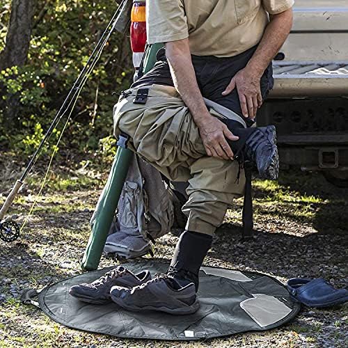 Palmyth Packable Wader Bag com mudança de tapete para pescar ou caçar