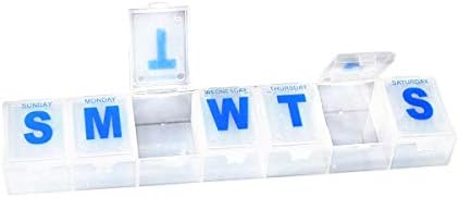 Gurus do tesouro XL Grande letra de 7 dias Caixa de comprimidos Organizador de medicamentos semanal Storme de armazenamento