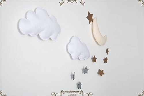 Nuvens koomagic, lua com estrelas penduradas pingentes de ornamentos pendurados para crianças brincam casa brincar