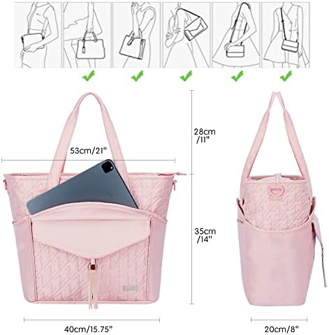 Bolsas de trabalho de utilidade para mulheres sacolas enfermeiras acolchoadas grandes sacolas de professores com bolsos para laptop