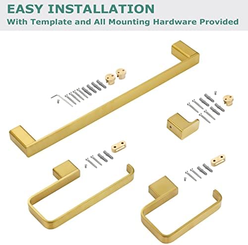 Conjunto de hardware de acessórios para banheiros de bronze para parlos 4 pacote incluído barra de toalhas, suporte