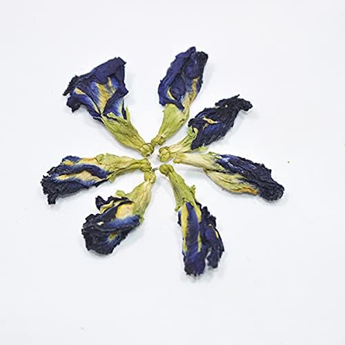 Queenbox 3,5 oz de flores de ervilha de borboleta seca, clitóris ternataas para alimentos naturais azuis/roxo ervas coloridas chás