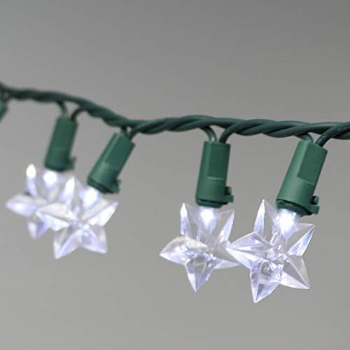 Luzes de corda de estrela jincor 24,5 pés 50 plugue de LED em luzes de fada luminária para quarto quarto de natal de