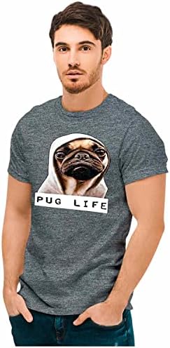 Hot Ass Tees Mens Pug Life Parody Tshirt Funny Dog Lover Shirt
