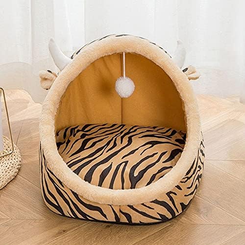Houchu Casa de gato de gato fofo cesta de animais de estimação quente muito macia Kitten Cushion House Casas Camas laváveis ​​para
