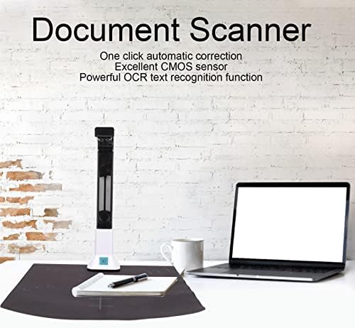 Scanner de documentos portáteis, dobrável 8MP CMOS USB Documento Tamanho da câmera A4 Scanners portáteis para documentos, câmera de