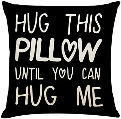 Amante casal querida presente doces ditados abraçam este travesseiro até que você possa me abraçar, cofre decorativo travesseiro