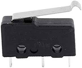 X-Dree 20pcs AC250 / 125V 5A 3 Terminais Micro-Switch de alavanca de alavanca momentânea de 19mm preto KW12-5 (20pcs AC250 /