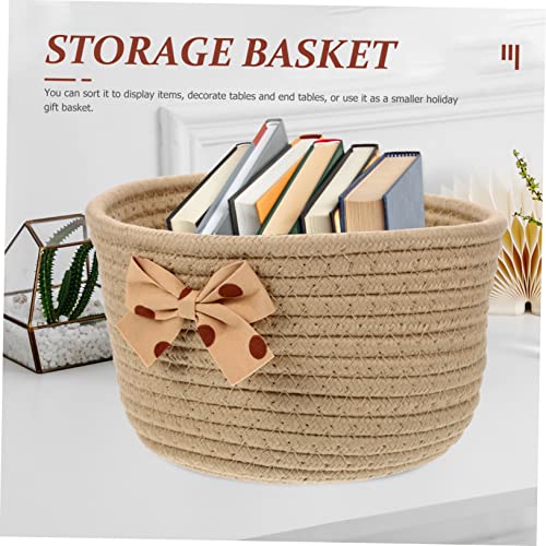 Zerodeko algodão corda de armazenamento cesto de cesto de cesto cestas de brinquedos redondos cestas -chave cesta