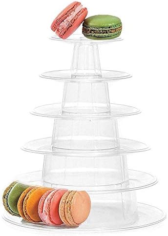 Bolo stand bolo suporte de 6 camadas sobremesa redonda stand cupcake titular de acrílico de acrílico decorações de