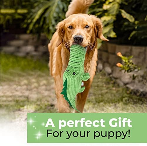 Dearlydo Toy Crocodile - brinquedo de pelúcia divertido e macio para animais de estimação - brinquedo de crocodilo durável e