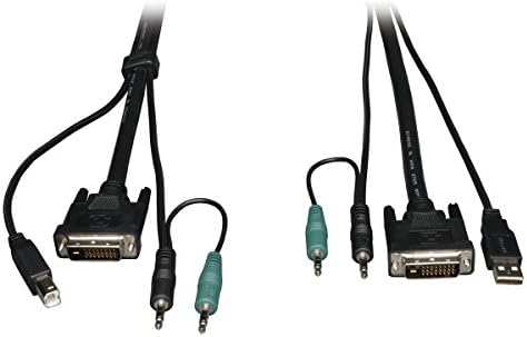 Kit de cabo Tripp Lite de 6 pés para B002-DUA2/B002-DUA4 Switches KVM seguros, preto