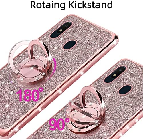 Kudini para a caixa Samsung A10E, capa de telefone Galaxy A10E para mulheres glitter cristal suave TPU TPU LUXO BLING